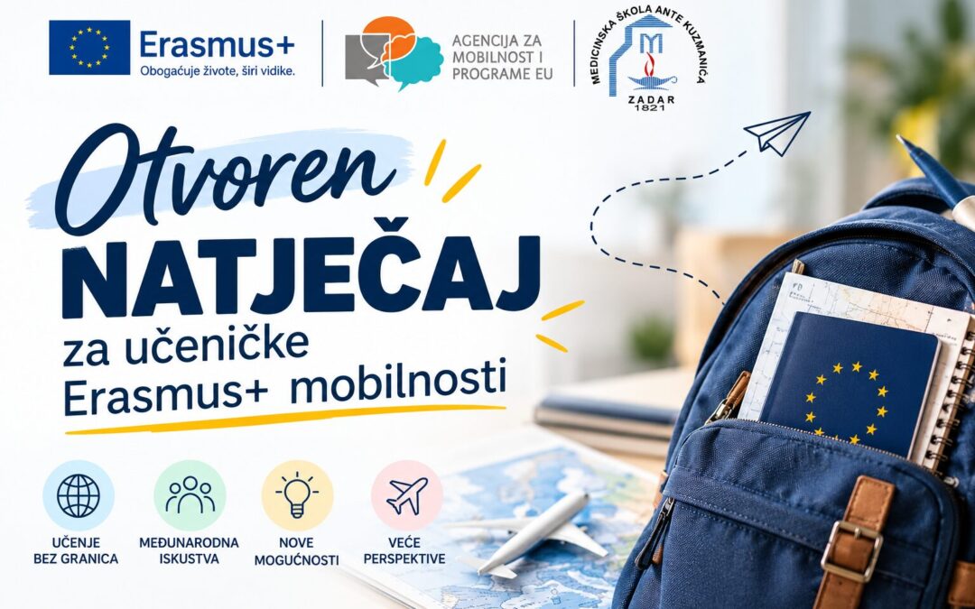 Objava Erasmus+ natječaja za školsku godinu 2026./2027.